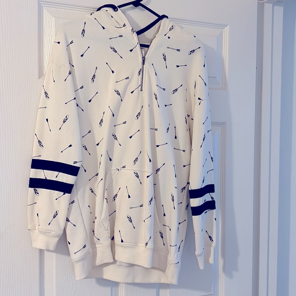 Boundaries, medium sized pull over with Hoodie.